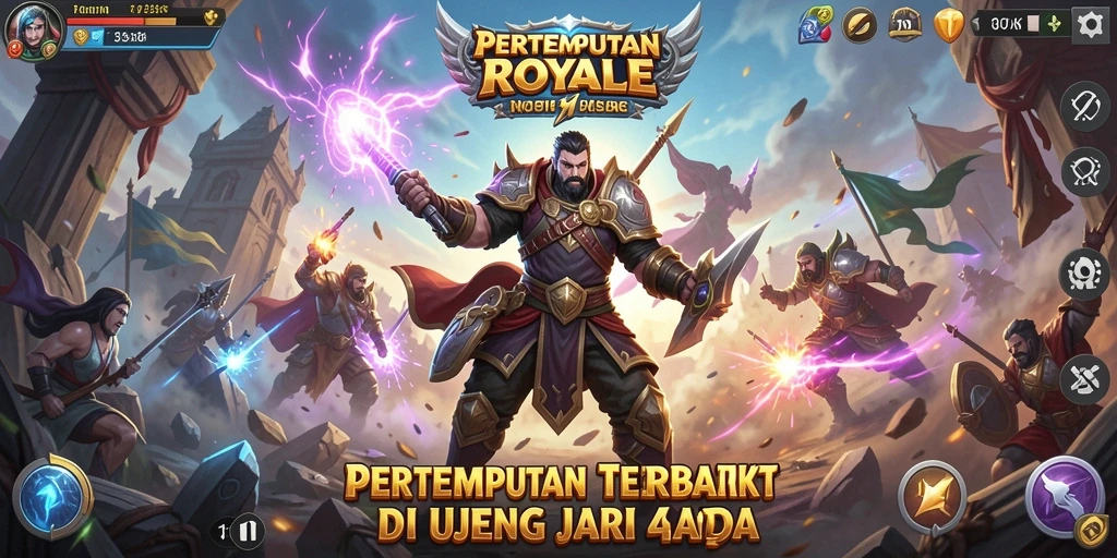 Screenshot menunjukkan aksi intens dalam gameplay Battle Royale.