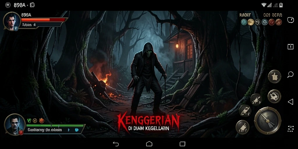 Tampilan gameplay menegangkan dari 898A, penuh dengan elemen Horror.
