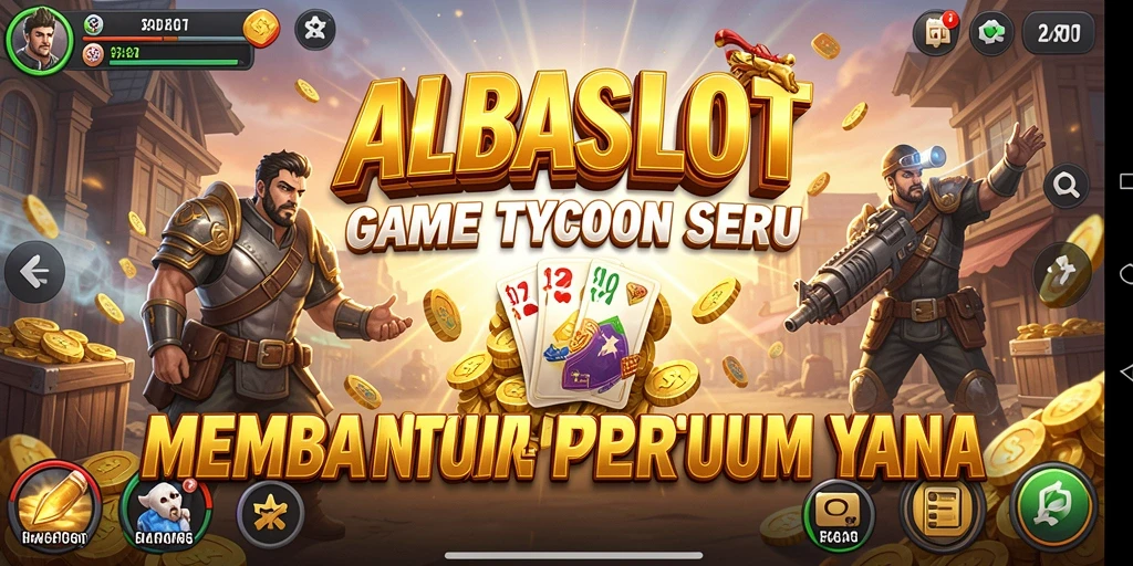 Tampilan gameplay <strong>ALBASLOT</strong> yang menunjukkan momen membangun bisnis.