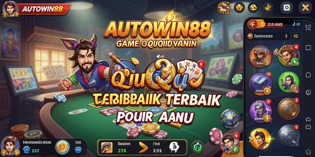 Screenshot AUTOWIN88 menampilkan gameplay QiuQiu yang seru dan interaktif.
