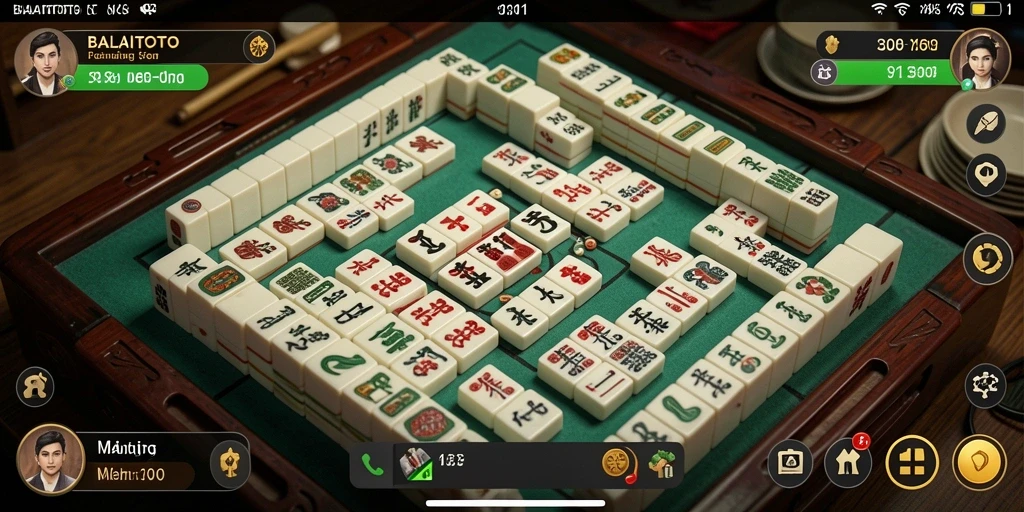 Screenshot BALAITOTO menampilkan gameplay Mahjong yang menarik.