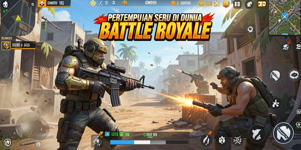 Gameplay menarik dan seru dalam mode Battle Royale.