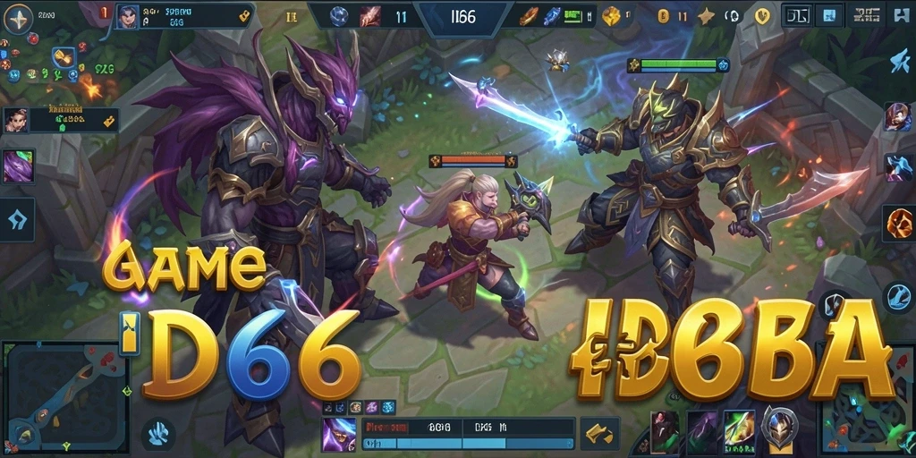 Screenshot gameplay ID66 menampilkan aksi seru dalam pertarungan MOBA.