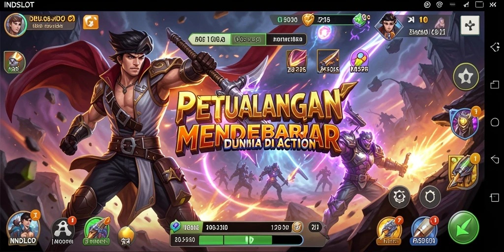 Screenshot aksi menegangkan dari gameplay INDSLOT.