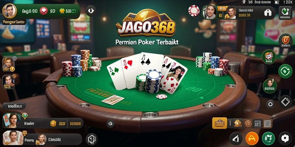 Tampilan gameplay poker yang menarik di JAGO368.