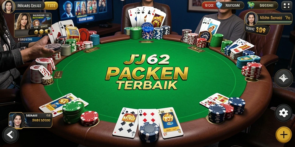 Tangkapan layar gameplay JJ62 menampilkan intensitas permainan poker.