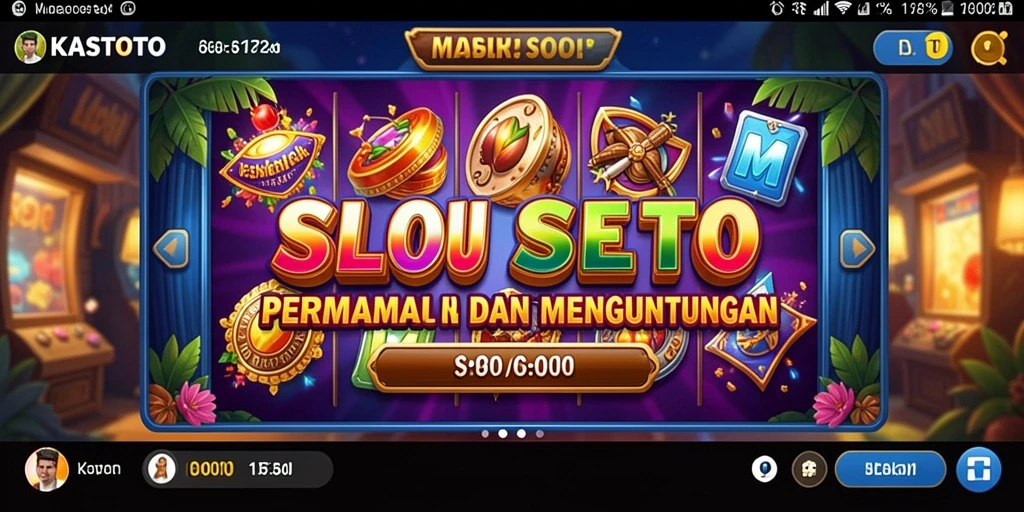 Screenshot utama KASTOTO menampilkan gameplay slot yang seru dan menarik.