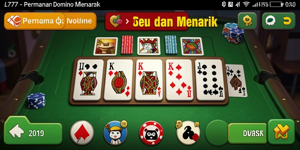 Screenshot L777 menampilkan gameplay seru dan interaksi pemain dalam permainan Domino.