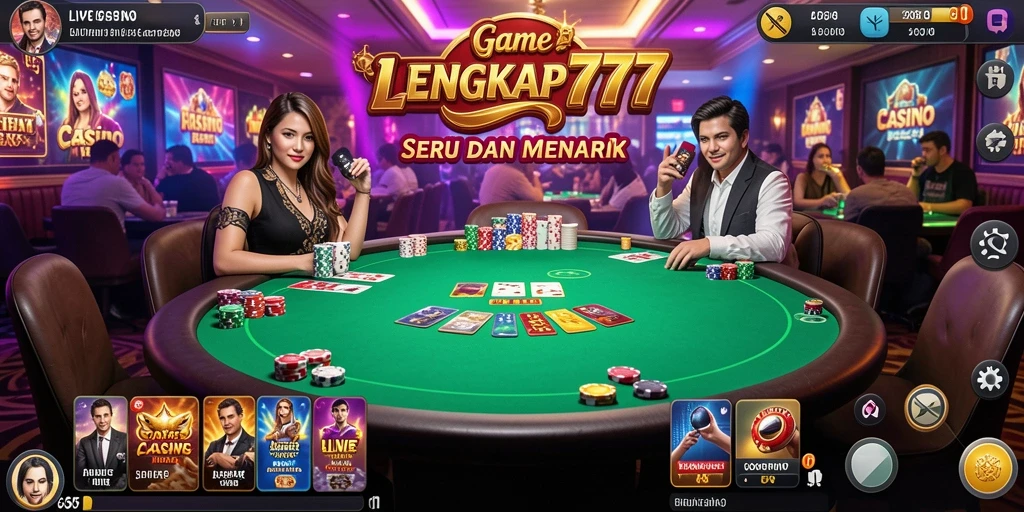 Tampilan gameplay langsung di LENGKAP777 yang mengasyikkan.