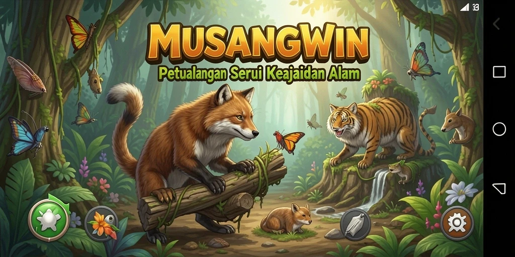 Tampilan gameplay seru di dunia petualangan MUSANGWIN.
