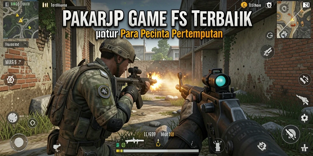Tangkapan layar PAKARJP menampilkan aksi pertempuran FPS yang seru dan mendebarkan.