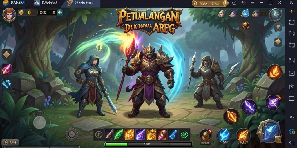 Gameplay seru dalam ARPG yang penuh aksi dan petualangan.