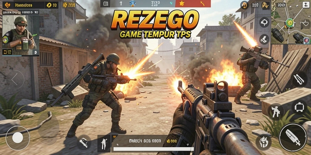 Tampilan gameplay <strong>REZEGO</strong> yang penuh aksi dan mendebarkan.